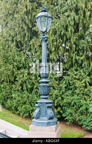 Brass Lamps at Entrance to the Royal Mausoleum in Frogmore Gardens Windsor England Stock Photo