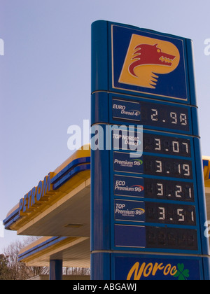 Gas station of the company Petrom in Suceava, Romania Stock Photo