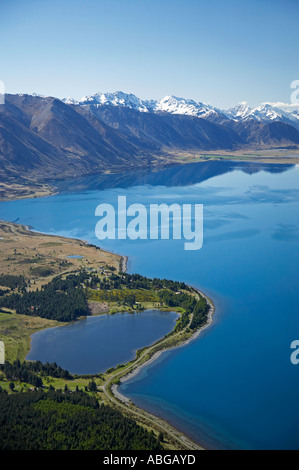 Lake Ohau and Lake Middleton Mackenzie Country South Island New Zealand ...