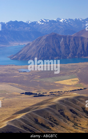 Lake Ohau and Ben Ohau North Otago Mackenzie Country South Island New ...