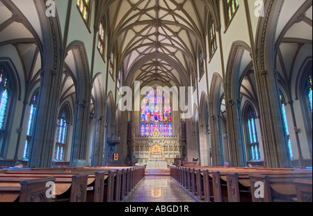 Trinity Church in Lower Manhattan, New York, New York.  This is an HDR photo. Stock Photo