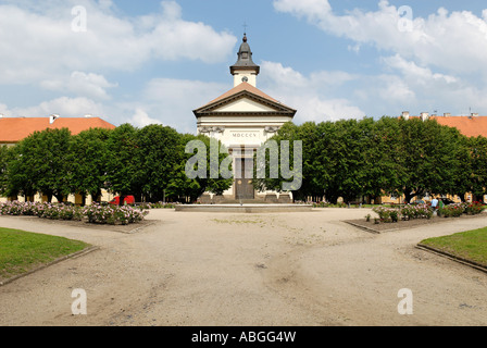 Former ghetto, historic old town of Terezin, Theresienstadt, North Bohemia, Czech Republic Stock Photo