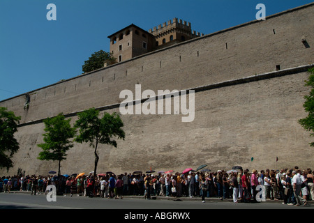 Queuing up in the Vatican Museum Stock Photo