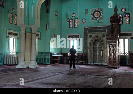 Inside Ed Dahar Mosque Hurghada "Red Sea" Egypt Stock Photo