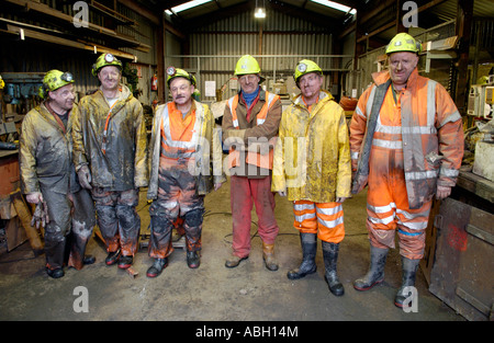 Coal miners at the newly re opened Unity Mine Cwmgwrach near Neath Wales UK GB EU Stock Photo