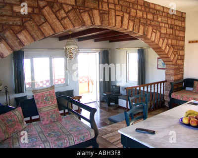 Inside Villa at Stalos Chania Crete Stock Photo