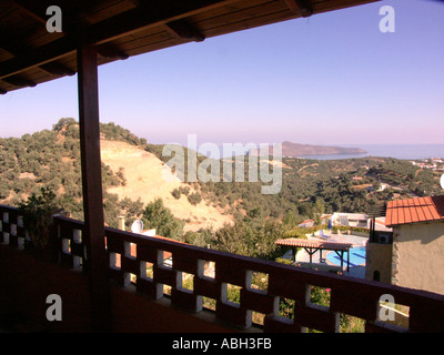 View from Villa at Stalos Crete Stock Photo