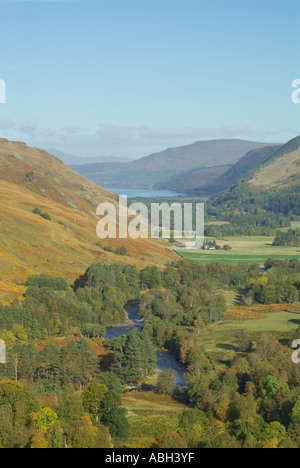 Autumn colours Little Loch Broon Braemore Junction near Ullapool Wester Ross North Scotland UK GB EU Europe Stock Photo