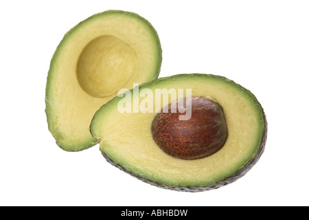 Avocado cut out on white background Stock Photo