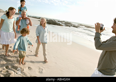 Family on the beach
