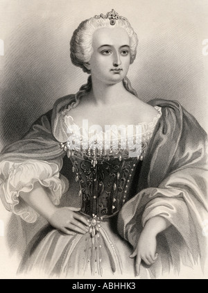 Maria Theresa Walburga Amalia Christina, Archduchess of Austria and Queen of Hungary and Bohemia,  1717 - 1780. Stock Photo