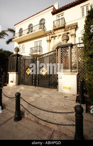 Casa Casuarina former house of Gianni Versace who got shot in front of the gates Ocean Drive South Beach MIami Stock Photo