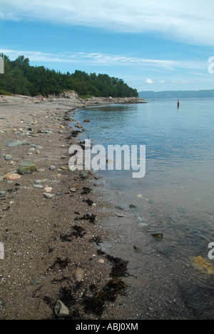 Champlain beach in Baie Comeau, Quebec Stock Photo