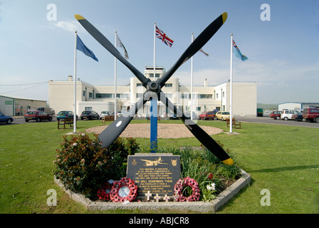 Brighton, Hove and Worthing Municipal airport Shoreham airport view of main terminal building Stock Photo