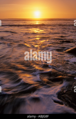 Sunset at South Beach in Cape Lookout State Park, Oregon, USA Stock Photo