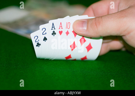 Playing cards two pairs hi-res stock photography and images - Alamy