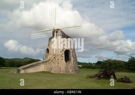 Sugar Cane Windmill, Whim Plantation, , US Virgin Islands Stock Photo