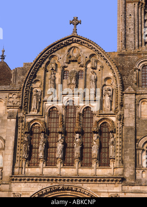 vezelay abbey basilica of st Magdalene Yonne Bourgogne Burgundy France Europe Stock Photo