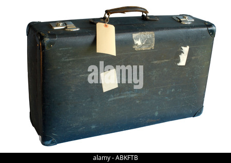 Old suitcase (with clipping path) Stock Photo
