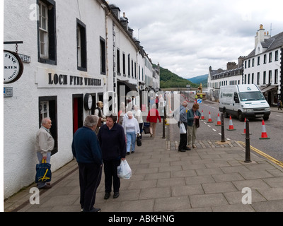 High Street with road works in Inverary Argyll and Bute Scotland UK Stock Photo