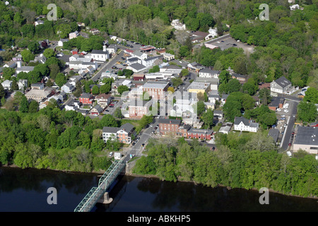 Aerial view of Frenchtown, New Jersey, U.S.A. Stock Photo