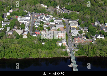 Aerial view of Frenchtown, New Jersey, U.S.A. Stock Photo