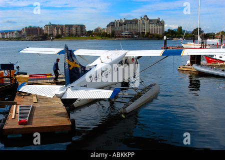 West Coast Air seaplane de Havilland DHC 2 Beaver Victoria Inner Harbour British Columbia Canada Stock Photo