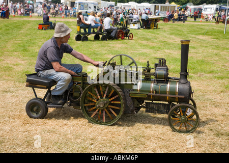 Wiltshire Steam Vintage Rally 2007 miniature steam traction engine Stock Photo