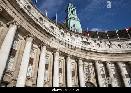 The historic London County Hall building on the South Bank of River ...