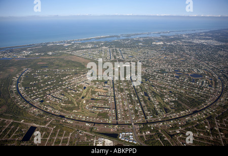 Aerial photo of Rotonda, North Port, Charlotte County, west coast, Florida Stock Photo