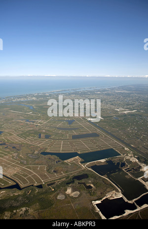 Aerial photo of Rotonda North Port Charlotte County west coast of Florida Stock Photo