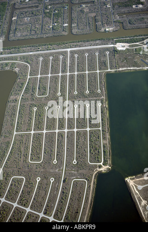 Aerial photo of Rotonda, North Port, Charlotte County, west coast of Florida Stock Photo