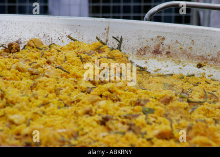 A huge dish of paella prepared in authentic Valencia style at Regent Street Festival 2006 Stock Photo