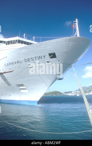 Luxury Cruise ship Carnival Destiny in port. Stock Photo