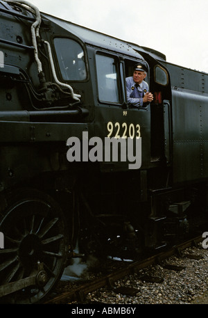 Steam Engine Driver. UK ca. 1975 Stock Photo