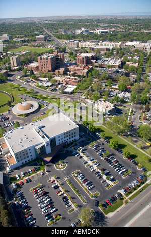 Aerial view of the Idaho Elks Rehabilitation Hospital and St Luke s Boise Regional Medical Center Idaho Stock Photo