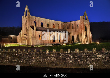 Horizontal, colour picture of Tintern Abbey in the Wye Valley, Monmouthshire, South Wales. UK Stock Photo