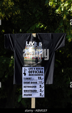 live 8 concert berlin germany make poverty history july 2002  Stock Photo