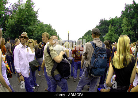 live 8 concert berlin germany make poverty history july 2002  Stock Photo