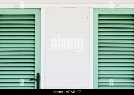 Beach Cabins To Change Clothes At The Mediterranian Sea Tuscany Italy Stock Photo