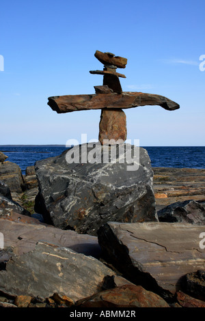 pile of rocks at the beach of Nova Scotia, Atlantic Ocean, Canada, North America. Photo by Willy Matheisl Stock Photo