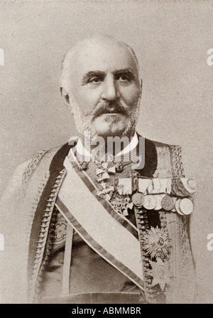 King Nicholas I of Montenegro, 1841 - 1921. Nikola I Mirkov Petrovic Njegos Stock Photo