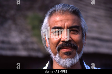 Ainu man The Ainu are Hokkaido s aboriginal people Stock Photo