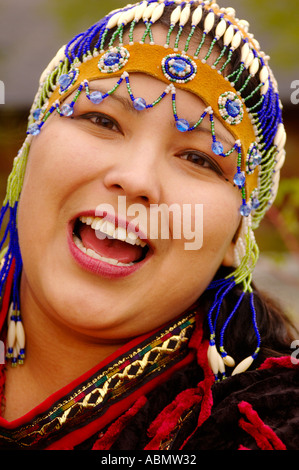 Alaska, Anchorage, Alutiiq woman Stock Photo