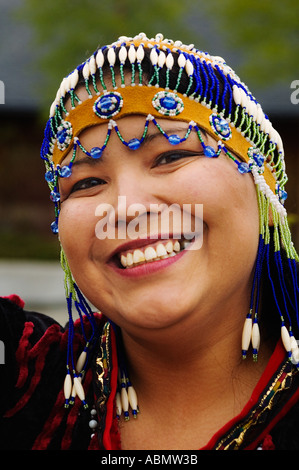 Alaska, Anchorage, Alutiiq woman Stock Photo