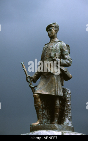 Scotland Argyll Inverary War Memorial statue detail Stock Photo