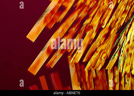 Mixed Crystals. Made from ColdRex (c) flu medicine tablets. Stock Photo