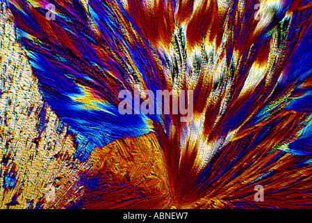 Mixed Crystals. Made from ColdRex (c) flu medicine tablets. Stock Photo