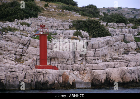Distinctive strata of the Kornati Islands Croatia Stock Photo