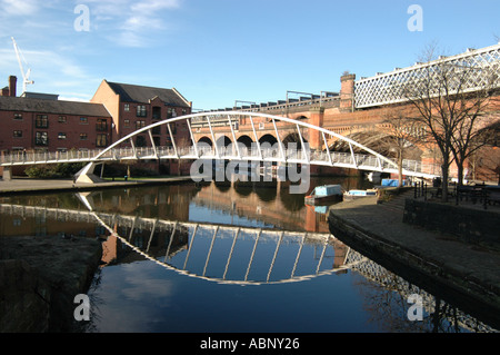 Merchants Bridge Castlefield Manchester UK Stock Photo
